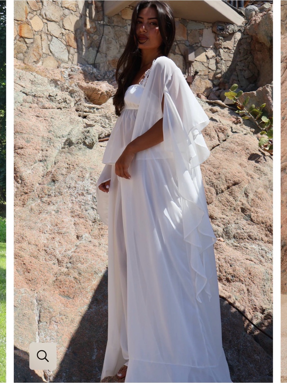 Waverles Chiffon Flowy Ruffle Robe M - Picture 4 of 5